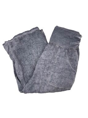 Inizio 100% Linen Gaucho Pants Heather Blue | Medium